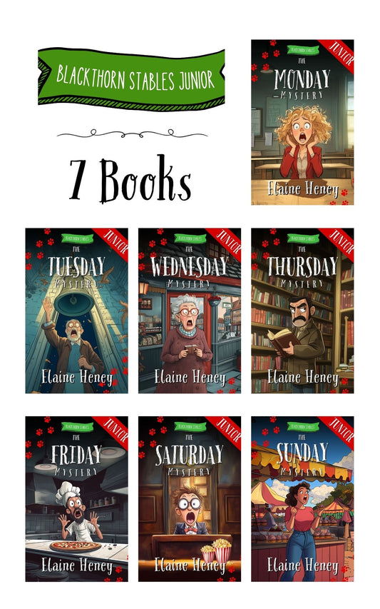 Collection of books from the 'Blackthorn Stables Junior'  kids series by Elaine Heney.