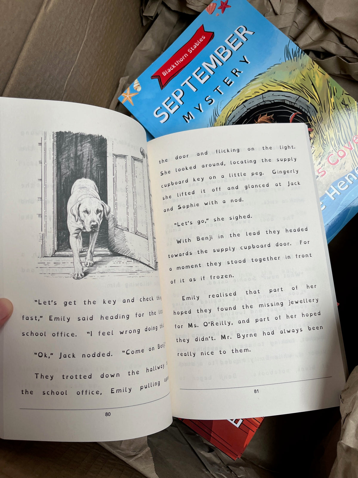 inside of dyslexia friendly book with dyslexia friendly font. Written by  #1 best-selling Irish Author Elaine Heney.