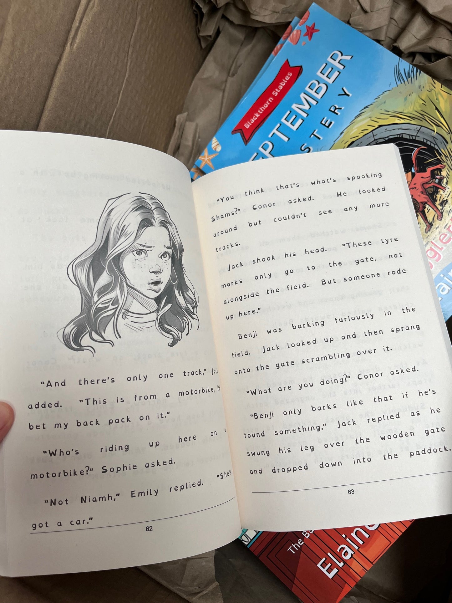 inside of dyslexia friendly book with dyslexia friendly font. Written by  #1 best-selling Irish Author Elaine Heney.