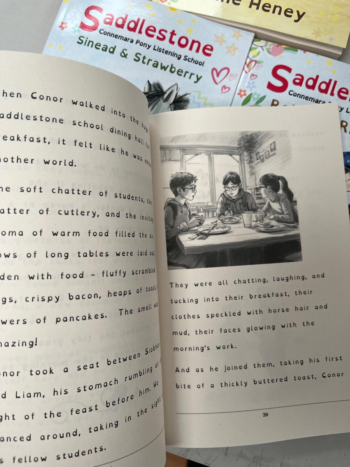 inside of dyslexia friendly kids book. Written by  #1 best-selling Irish Author Elaine Heney.