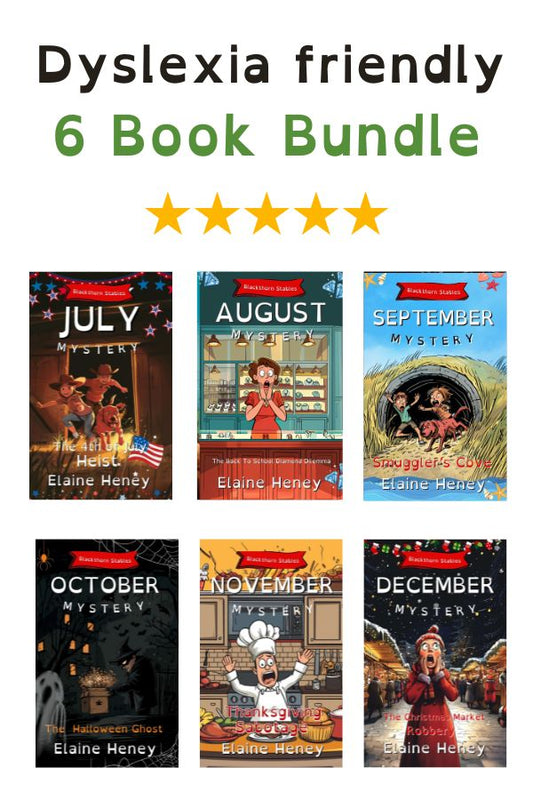 Six dyslexia-friendly books Written by by #1 best-selling Irish Author Elaine Heney.